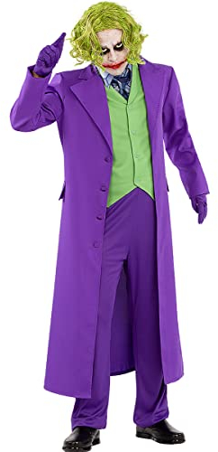 Funidelia Offizielles Joker The Dark Knight Kostüm für Herren, Joker Anzug für Erwachsene, Halloween- und Karnevalskostüme – Größe L