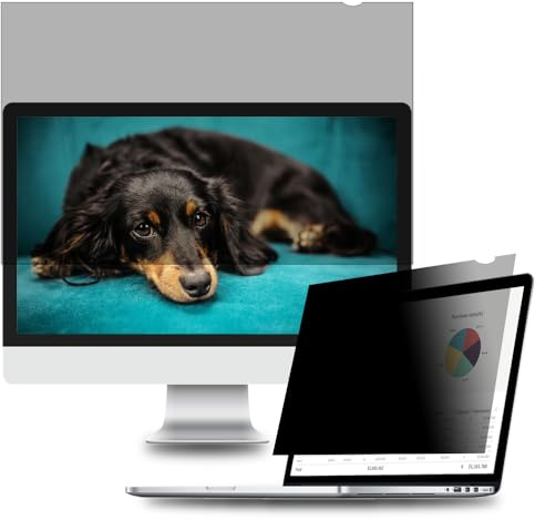 WELINC 21 Inch (measured diagonally) 16:10 Wide -Monitor Privacy Screen Filter - Width 17.8 Inch (452 mm), Height 11.14 Inch (283 mm) Except Edges - Please check the dimensions of the screen!