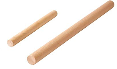 Rodillos de amasar Palo de amasar de madera maciza de fideos grande de masa hervida de la piel del hogar varilla de amasar fideos palillo de la hornada (Size : 29cm*59cm)