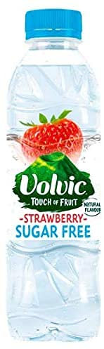 Volvic Sugar Free Touch of Fruit Natural Flavoured Water Strawberry 24 x 500ml Bottles