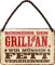 schilderkreis24 Blechschilder Kollektion 18x12cm – Lustige Grillsprüche: BBQ-Deko & Geschenkideen für Grillfans (SCHMEISS DEN Grill AN, WIR MÜSSEN FETT VERBRENNEN)