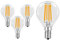 Trango 3er Pack E14002-3 LED Filament Globe Birne 5 Watt 450 Lumen I 3000K Warmweiß I Ersatz für 40W Glühlampe I Glühbirne I Lampe I LED Birne in Kugel Form mit E14 Fassung I Abstrahlwinkel 360°
