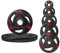 Strongway® Olympic Weight Plates Discs for Barbell Bar - 2 Inch (2) / 50mm Hole - Rubber Coated Cast Iron Weights Tri Grip Range of Weights and Sizes (10KG X 2)