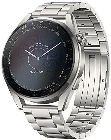 HUAWEI Orologio intelligente 3 Pro 4G, display AMOLED da 1,43, telefono eSIM, 5 giorni di durata della batteria, 24/7 SpO2 e misurazione della frequenza cardiaca, GPS, 5 ATM, cinturino in acciaio