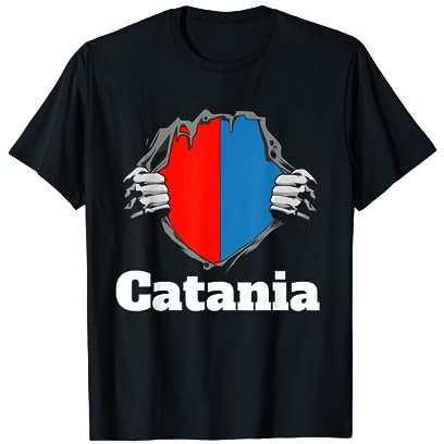 Minchia Che Bella Catania Bandiera Trinacria Catanese Maglietta
