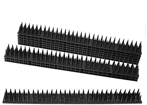 Vogelschutz,Taubenabwehr,Vogelabwehr Spikes,Vogelabwehr Aus Kunststoff,Vogelabwehr Spikes, Vogel Spikes, Vogelabwehr Zaun, Für Balkone, Gartenwände, Dächer, Katze, Marder, Taube (50cm10pcs, Schwarz)