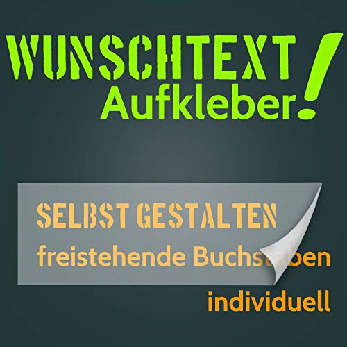 Aufkleber selbst gestalten Schriftzug Aufkleber Wunschtext Sticker selbst gestalten Autoaufkleber ab 10cm bis 100cm