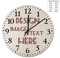 Naispanda Personalisierte Hölzerne Runde Uhr, Personalisierte Wanduhr mit Bild, Foto-Holzuhr, Tickendes Geräuschloses Holz-Hängeuhren für Wohnzimmer, Schlafzimmer, Küche