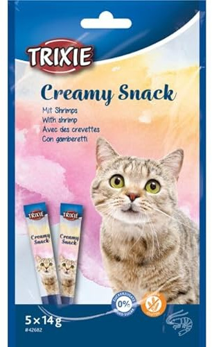 TRIXIE Creamy Snack mit Shrimps, 5 × 14 g
