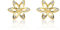 Ohrstecker 9 Karat Kleine Blumen Ohrringe Aus 375 Gelbgold Mit Zirkonia