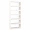 vidaXL Bücherregal Raumteiler Standregal Aktenregal Wandregal Büroregal Raumtrenner Holzregal Regal Aufbewahrung Weiß 80x30x199,5cm Massivholz Kiefer