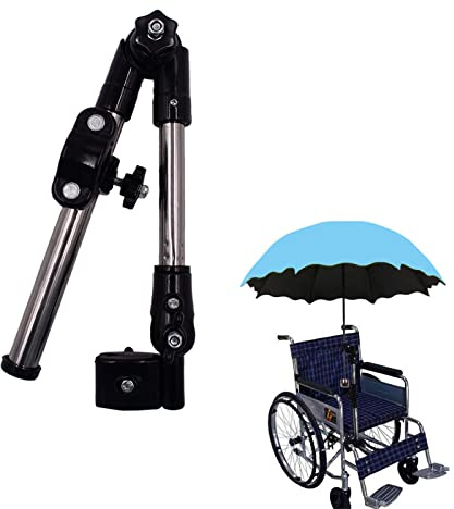 Umbrella Mount Holder, 180° Adjustable Umbrella Holder for Stroller, Umbrella Clamp Bike Umbrella Stretch Mount Stand Holder for Baby Stroller Bicycle, Wheelchair, Walker, Rollator, Pram, Chair