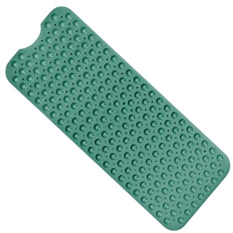 SilverRack Alfombrilla de Bañera de 100 x 40 cm (Verde Bosque), Antideslizante, sin Bisfenol A, para Niños y Bebés, Alfombrilla de Ducha Resistente al Moho y Lavable a Máquina, Alfombra Bañera