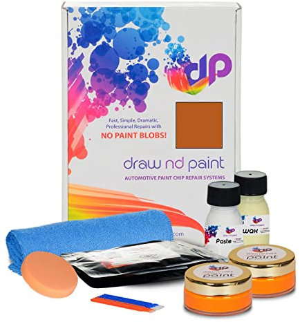 DrawndPaint 9560100 - Pintura de retoque automotriz Bentley - Naranja quemado MET - 9560100 - Reparación de arañazos de pintura, coincidencia exacta - Pro