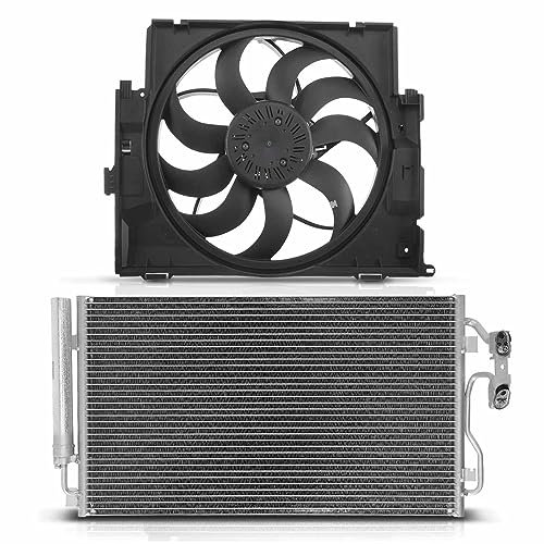 Frankberg Klimakondensator + Kühlerlüfter Kompatibel mit 1er F20 F21 1.6L-2.0L 2010-Heute 3er F30 F31 F80 1.6L-2.0L 2011-2019 Sprinter 3-T B906 1.8L-3.5L 2006-Heute Replace# 64509288940