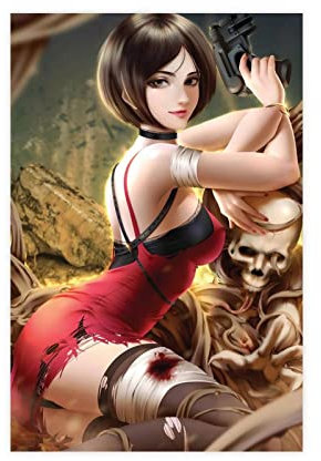 MURABE Resident Evil Ada Wong 3 Leinwand-Poster, Wandkunst, Dekordruck, Bild, Gemälde für Wohnzimmer, Schlafzimmer, Dekoration, ungerahmt, 30 x 45 cm