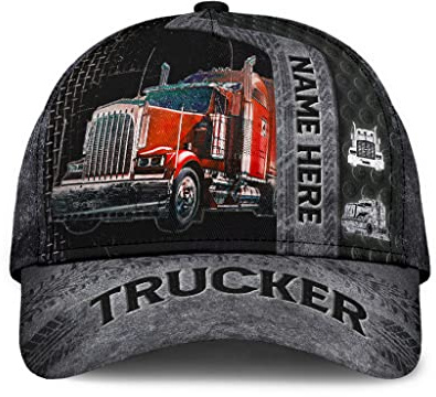 351 Damen Herren Baseballmütze Golf Baseballkappe Für Herren Damen Mode Sonnenmütze Draußen Unisex Mütze Individuell Für LKW Fahrer, LKW Traktor, Anhänger, Fahrer, Schwarz, Personalisierter Name
