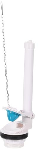 uxcell Toilet Flush Valves, 300mm/11.81 Length Split Push Button Toilet Bottom Inlet Fill Valve with Toilet Flapper and Chain Toilet Replacement Parts