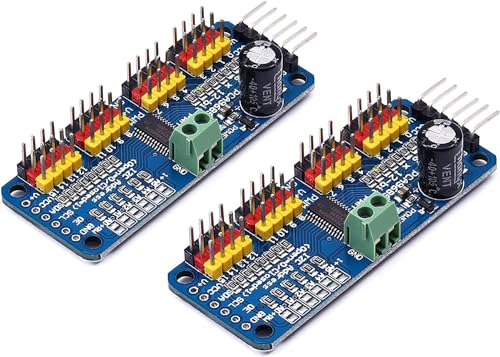 DUBEUYEW PCA9685 16 Kanal 12 bit PWM Servomotor Treiber IIC Modul, Kompatibel mit Arduino Raspberry Pi(2pack)