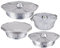 Blogiiup Pentole USA e Getta 4pcs, 1,1/2.1/3.1/3.8L pentole di Alluminio con coperchi, pentole in Alluminio in Alluminio Resistenti al Calore/Resistenti a Freddo con Cottura alla griglia del Forno