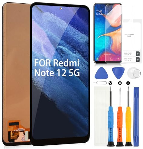 LCD Pantalla para Xiaomi Redmi Note 12 4G / 5G 22111317I 22111317G Pantalla LCD para Xiaomi Poco X5 6,67 Reemplazo Pantalla Táctil Digitalizador Full Assembly con Herramientas