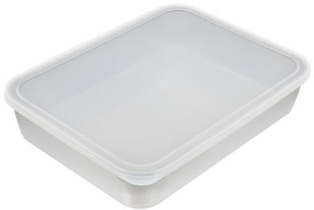 Ciieeo 1 Satz Backformen Aus Edelstahl Tablett Backen Liefert Frischhaltebox Brotpfanne Brot Backen Pfannen Rechteckige Blechkuchenformen Brownie Pan Kühlschrank Teller