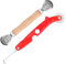 2 pezzi di attrezzi retrattili per zanzariera, utensile per spline roller, estrattore per filo di gomma, doppio rullo per finestra