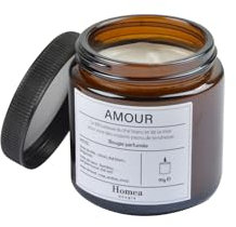 Homéa, Bougie Verrine avec Couvercle D6,3 x H7 cm Moderne Apothicaire Parfum Amour