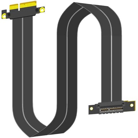 GLOTRENDS 600mm PCIe 3.0 X4 Riser Kabel für M.2, WiFi, Firewire, USB, Soundkarten, etc
