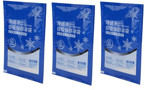 Sac de Glace Réutilisable, 60 Pièces, Sac de Glace Professionnel Portable Auto-Absorbant, étanche pour Sac à Déjeuner de Camping (250ml)