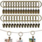 Gerhannery 30er Pack Vorhangklammern Starker Metalldekor Vorhang Fenster Vorhangring mit Clip Rostfrei Vintage Kompatibel mit bis zu 1 Zoll Vorhangstange (Kupfer)