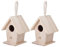 Nichoir à Oiseaux en Bois à Suspendre pour Petits Oiseaux, Jolie Volière Faite à la Main avec Un Joli Design de Cabane en Rondins, adapté aux Perroquets, Aras, Africains,