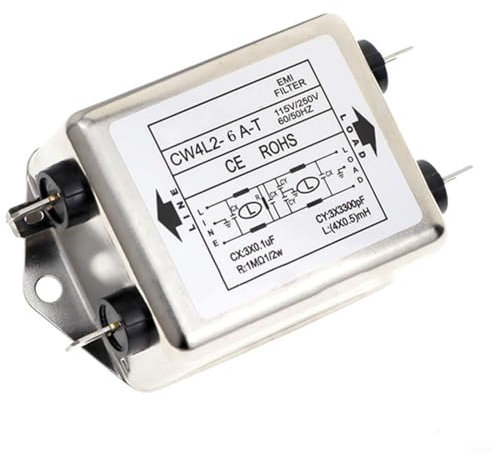 HOHOVYVY Filtro di rete monofase a doppia sezione 3A/10/20A CW4L2-20A-T(CW4L2-10A-T)