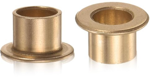CPJJ 2 Pezzi Flangia Cuscinetto Manicotto 10mm Alesaggio 18mm Diametro Flangia 12mm Lunghezza 1.2mm Flangia Spessore Bronzo Boccola Autolubrificante Boccole Manicotto per Attrezzature Industriali