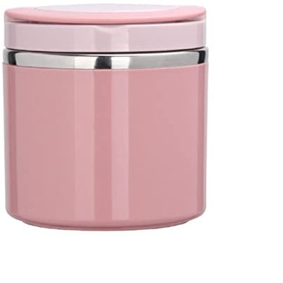 EUTYRG Fiambreras de Acero Inoxidable de 630 ml y 1000 ml, termos para Sopa, latas de Comida, contenedores de Almacenamiento (Rosa, 1000 ml)
