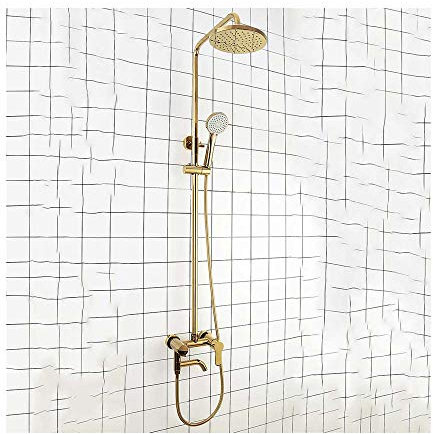 ZDEZHI Modernes Duschsystem mit Kalt- und Warmwasser-Dusch-Kombi-Set, multifunktionales Einhebel-Duscharmatur-Set mit 3-Modus-Handbrause, Regenduschkopf Oben, schwenkbarer Badewannen-Spüle