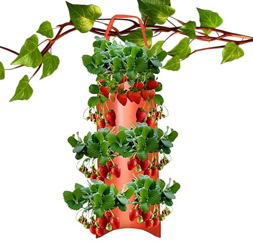 Generisch para Plantas de Fresa, Bolsas de Fresa para Cultivo de Plantas, Ahorro de Espacio, reservas de jardín con asa para Plantas de Tomate y Plantas Exteriores