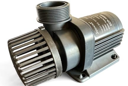 Bomba de circulación Jebao DCP-10000 – 10.000 L/h, 24 V 80 W, controlador digital, función Feed, silenciosa, acuario y estanque agua dulce/salada