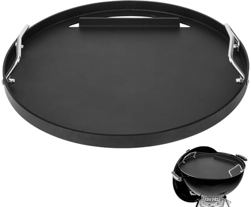 Full Size Griddle Inserts for Weber 18 Charcoal Grills, Flat Top Griddle for Weber Jumbo Joe, Original Kettle Charcoal Grill, Compatible with Charbroil Patio Bistro TRU-Infrared Electric Grill