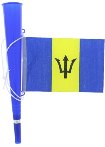 Zac's Alter Ego Blue Woofer Horn with Barbados Flag - Bright Loud Carnival Festival Party