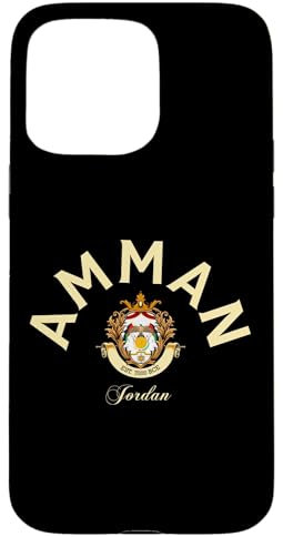 Amman Jordan Capital Jordanian Gift, Flag Of Jordan Case for iPhone 15 Pro Max