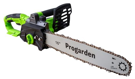 Progarden Electric Chainsaw, 16-inch Bar, 2200W, Green and Black