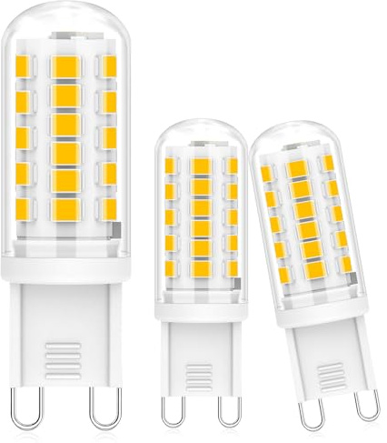 Bigzom G9 LED Warmweiß Dimmbar 2700K,LED Leuchtmittel 3W entspricht 40W-50W Halogenlampe,G9 Glühbirne 480 Lumen, kein Flackern,Enegiesparende kleine Birne, AC220-240V, 3er Pack