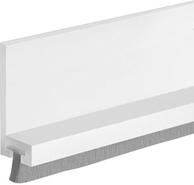 Zugluftstopper Türdichtung mit Bürste 100 cm – Selbstklebende Bürstendichtung/Türbodendichtung, Bürstenleiste gegen Zugluft, Staub & Lärm (Klein)