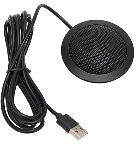 KIMISS USB -Konferenzmikrofon mit 360 ° Omnidirectional Pickup, Rauschreduktion, Stecker und Ideale Online -Meetings und Video Chat, Anpassungen, PC und Laptop