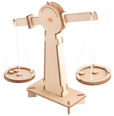 Hohopeti Holz balkenwaage Lernspielzeug mit Hebelwirkung für Ab Jahren Montessori Pädagogisches Balance Scale Toy aus Hochwertigem Holz Interaktives DIY Waagen für Jungen und Mädchen