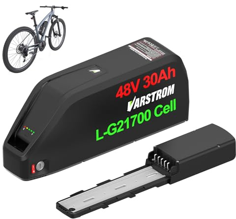 Varstrom Batterie Vélo électrique 48V 30Ah – Cellules L*/G 5000mAh, 1440Wh, Batterie Lithium Longue Autonomie avec Chargeur, Compatible avec Kits de Conversion 2000W/1500W/1000W/750W/500W/350W/250W