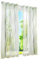 1er-Pack Gardinen mit Wellen Druck Design Vorhang Transparent Voile Vorhänge (BxH 140x225cm, grün mit Ösen)