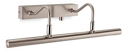 Firstlight LED Picture Light with Dimmer Switch, Brushed Steel