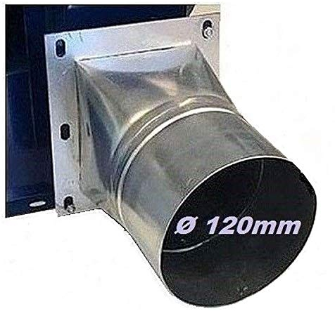 4 Eck/Rund FLANSCH 120mm Durchmesser Adapter Rohranschluss Schlauchanschluss für Radialgebläse Radiallüfter Radialventilator Radial Ventilator Lüfter Gebläse